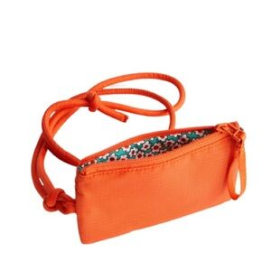 NWT Vera Bradley Zip Card Pouch Lanyard Koi Orange